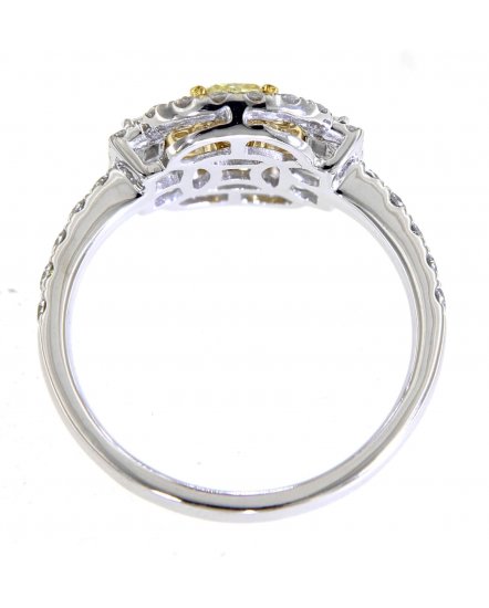 MULTI TONE CUSHION DIAMOND ENGAGEMENT RING (TR5064)