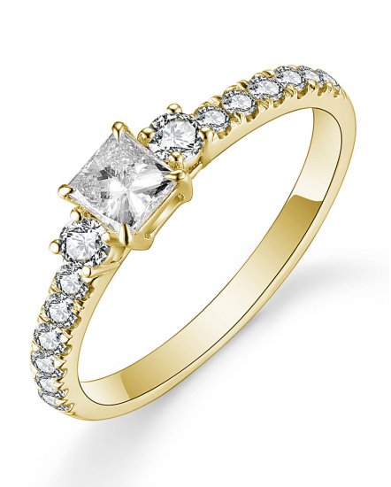 PRINCESS CUT DIAMOND ENGAGEMENT RING (TR5084)