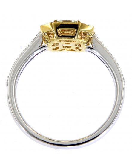 MULTI TONE PRINCESS CUT DIAMOND ENGAGEMENT RING (TR5085)