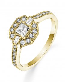 PRINCESS CUT DIAMOND RING (TR5087)