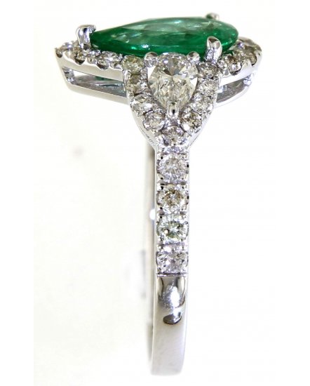 PEAR EMERALD DIAMOND RING (TR5094)
