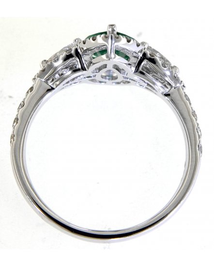 PEAR EMERALD DIAMOND RING (TR5094)