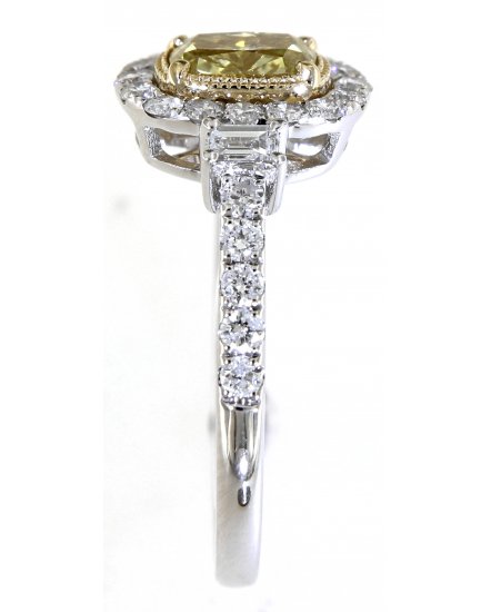 MULTI TONE RADIANT DIAMOND ENGAGEMENT RING  (TR5095)