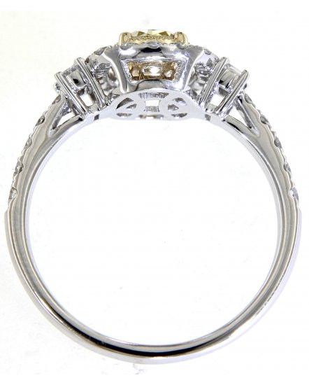 MULTI TONE RADIANT DIAMOND ENGAGEMENT RING  (TR5095)