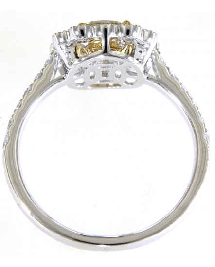 MULTI TONE CUSHION DIAMOND ENGAGEMENT RING (TR5097)
