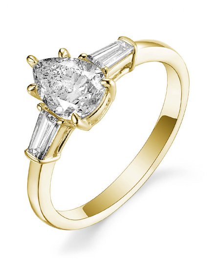 THREE STONE PEAR DIAMOND RING (TR5104)