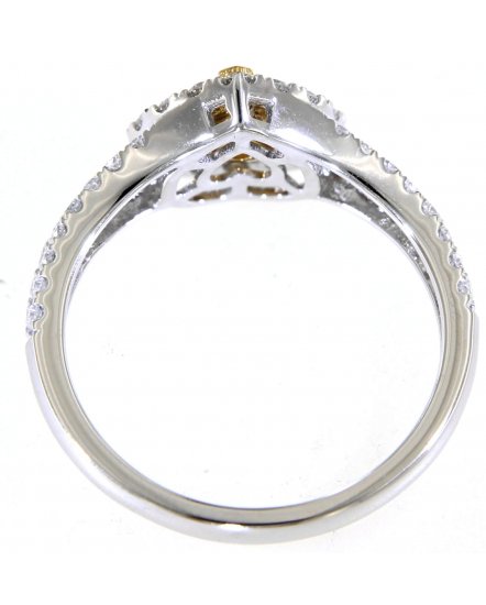 MULTI TONE HEART SHAPE DIAMOND ENGAGEMENT RING (TR5108)