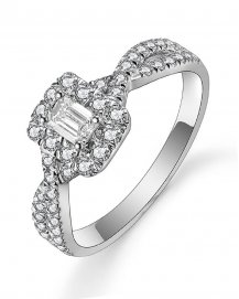 EMERALD CUT DIAMOND ENGAGEMENT RING (TR5124)