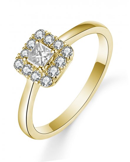 PRINCESS CUT DIAMOND ENGAGEMENT RING (TR5125)