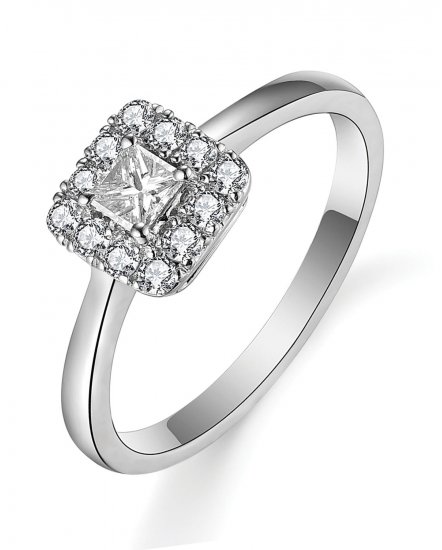 PRINCESS CUT DIAMOND ENGAGEMENT RING (TR5125)