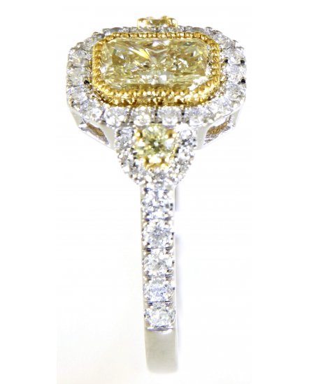MULTI TONE RADIANT DIAMOND ENGAGEMENT RING (TR5130)