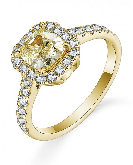 MULTI TONE CUSHION DIAMOND ENGAGEMENT RING (TR5138)