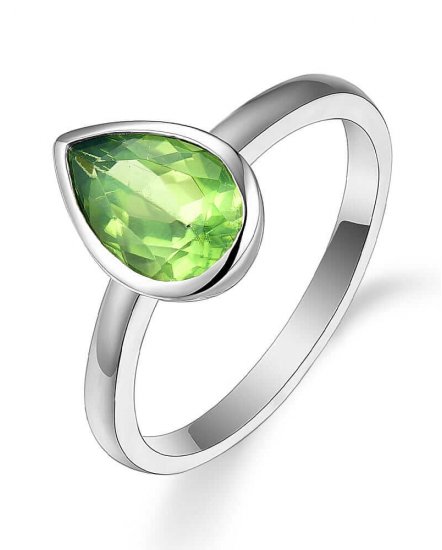 PEAR PERIDOT DIAMOND RING (TR5142)
