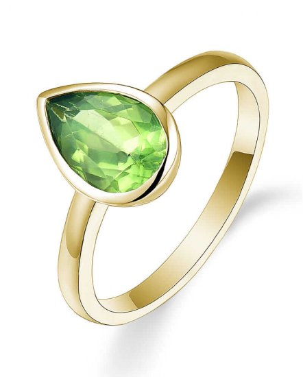 PEAR PERIDOT DIAMOND RING (TR5142)