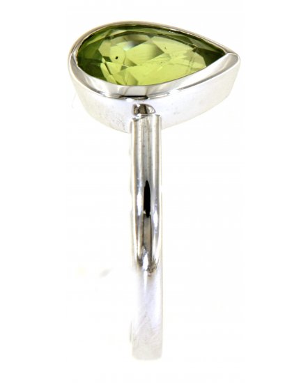 PEAR PERIDOT DIAMOND RING (TR5142)