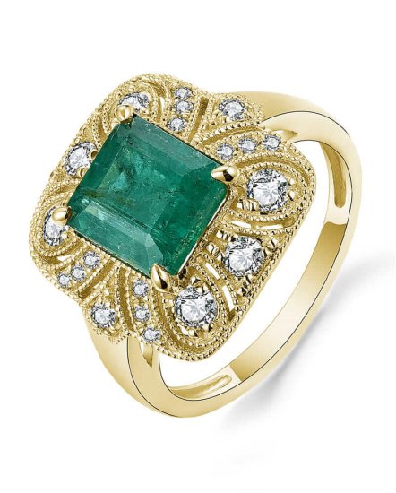 EMERALD CUT DIAMOND RING (TR5150)
