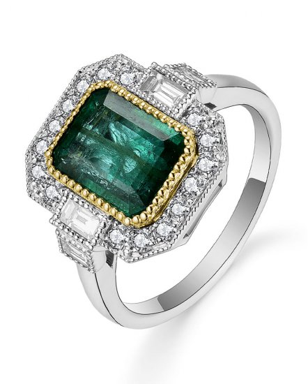 EMERALD CUT DIAMOND RING (TR5153)