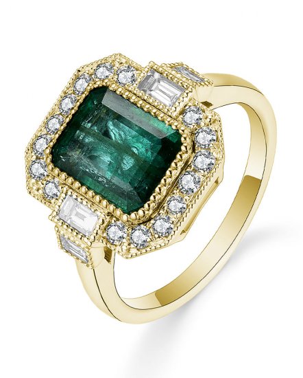 EMERALD CUT DIAMOND RING (TR5153)