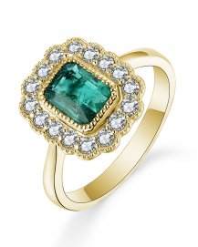 EMERALD CUT DIAMOND RING (TR5155)