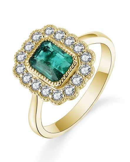 EMERALD CUT DIAMOND RING (TR5155)