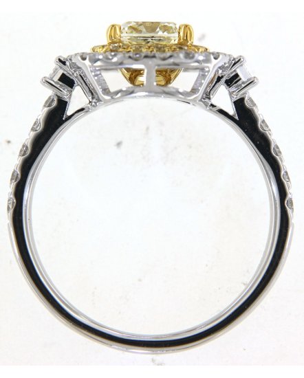 MULTI TONE CUSHION DIAMOND ENGAGEMENT RING (TR5159)