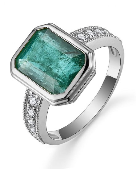 EMERALD CUT DIAMOND RING (TR5160)