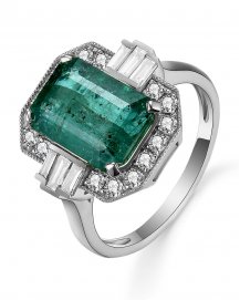 EMERALD CUT DIAMOND RING (TR5162)