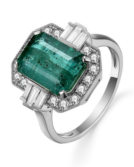 EMERALD CUT DIAMOND RING (TR5162)