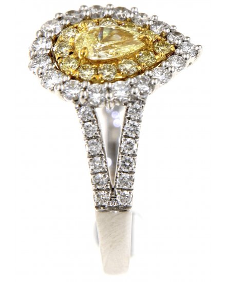 MULTI TONE PEAR DIAMOND ENGAGEMENT RING (TR5164)