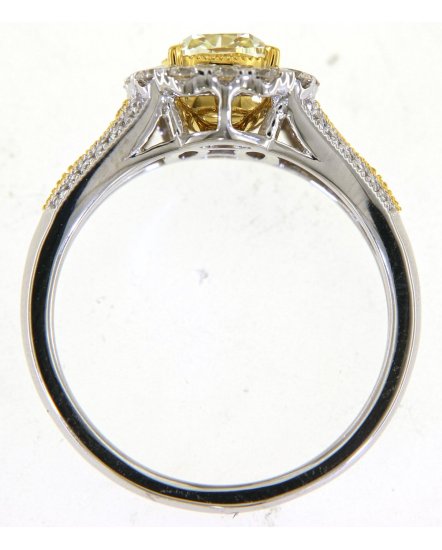 MULTI TONE CUSHION DIAMOND ENGAGEMENT RING (TR5167)