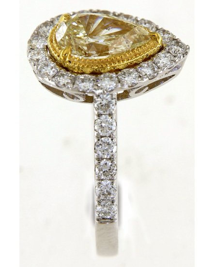 MULTI TONE PEAR DIAMOND ENGAGEMENT RING (TR5168)