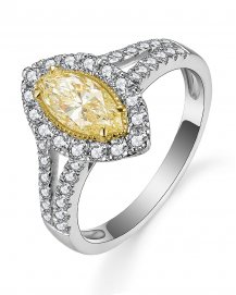 MULTI TONE MARQUISE DIAMOND ENGAGEMENT RING (TR5170)