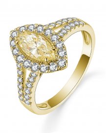 MULTI TONE MARQUISE DIAMOND ENGAGEMENT RING (TR5170)