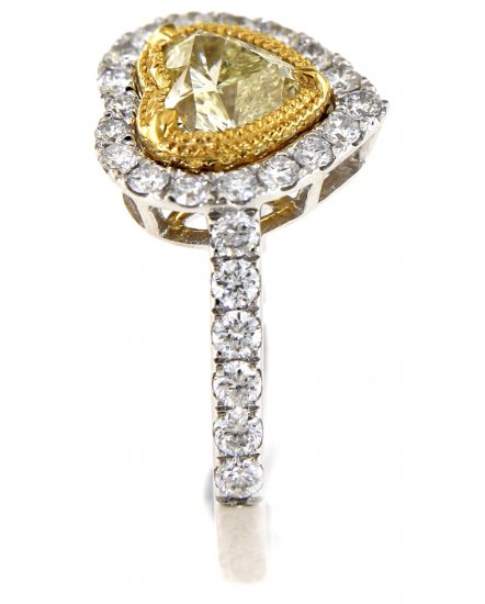 MULTI TONE HEART SHAPE DIAMOND ENGAGEMENT RING (TR5173)
