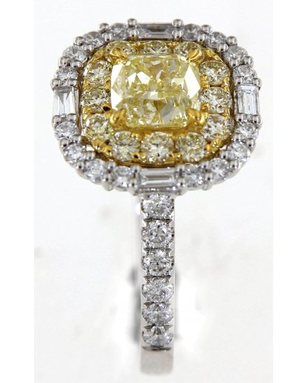 MULTI TONE CUSHION DIAMOND ENGAGEMENT RING (TR5175)