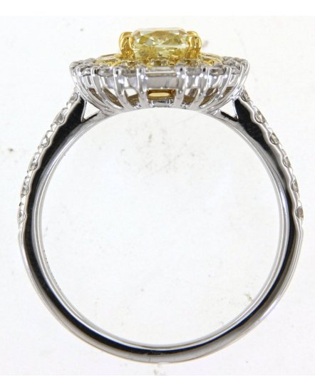MULTI TONE CUSHION DIAMOND ENGAGEMENT RING (TR5175)
