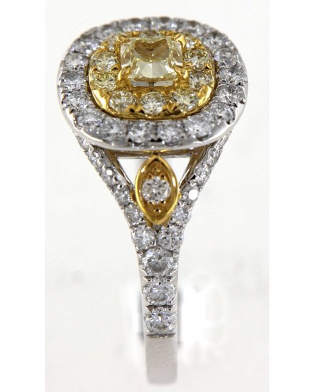MULTI TONE CUSHION DIAMOND ENGAGEMENT RING (TR5177)