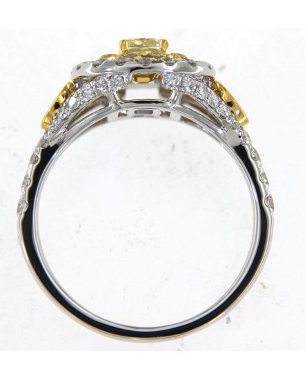 MULTI TONE CUSHION DIAMOND ENGAGEMENT RING (TR5177)