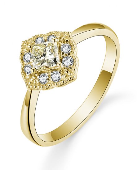 PRINCESS CUT DIAMOND ENGAGEMENT RING (TR5181)