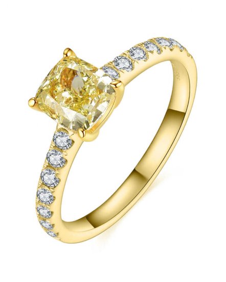 MULTI TONE CUSHION DIAMOND ENGAGEMENT RING (TR5182)