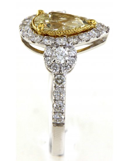 MULTI TONE PEAR DIAMOND ENGAGEMENT RING (TR5184)