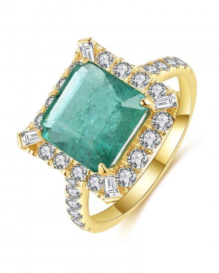 EMERALD CUT DIAMOND RING (TR5185)