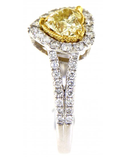 MULTI TONE HEART SHAPE DIAMOND ENGAGEMENT RING (TR5189)