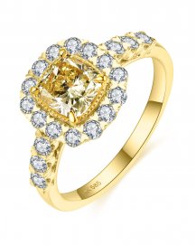 MULTI TONE CUSHION DIAMOND ENGAGEMENT RING (TR5190)
