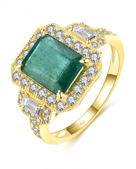 EMERALD CUT DIAMOND RING (TR5193)