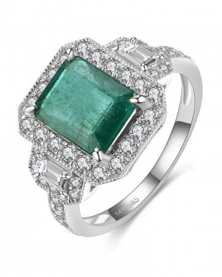 EMERALD CUT DIAMOND RING (TR5193)