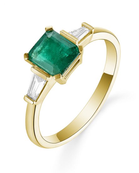 EMERALD CUT DIAMOND RING (TR5194)