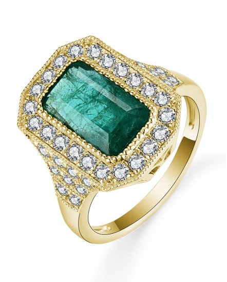 EMERALD CUT DIAMOND RING (TR5195)