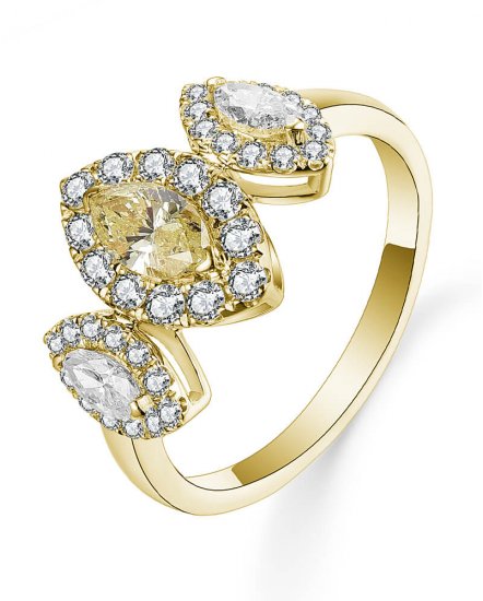 MULTI TONE MARQUISE DIAMOND ENGAGEMENT RING (TR5212)