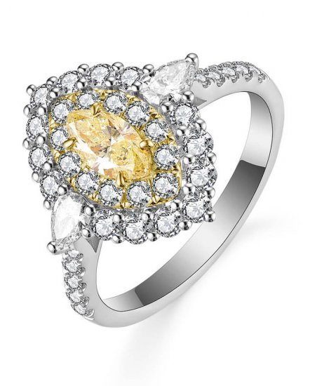 MULTI TONE MARQUISE DIAMOND ENGAGEMENT RING (TR5213)